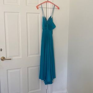 Alc teal midi dress